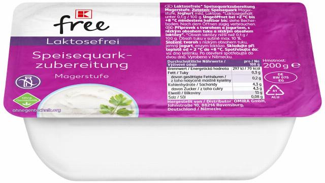 K-FREE Přípravek s tvarohem s nízkým obsahem laktózy