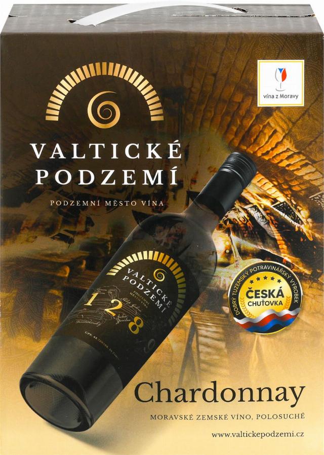 Valtické podzemí Chardonnay moravské zemské víno