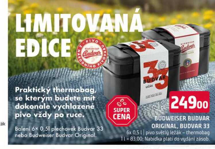 Budweiser Budvar B:Original Pivo světlý ležák 6 x 0,5l