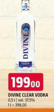 Divine clear vodka 0,5l vol. 37,5% 
