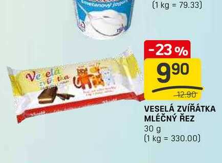 VESELÁ ZVÍŘÁTKA MLÉČNÝ ŘEZ 30 g 