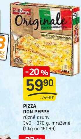 PIZZA DON PEPPE různé druhy 340- 370 g