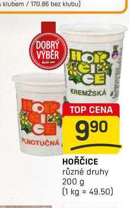 HOŘČICE různé druhy 200 g 