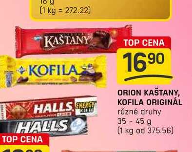 ORION KOFILA ORIGINÁL různé druhy 35-45 g 