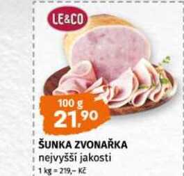Šunka zvonařka nejvyšší jakosti 100g