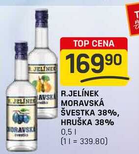 R.JELÍNEK MORAVSKÁ ŠVESTKA 38% 0,5l