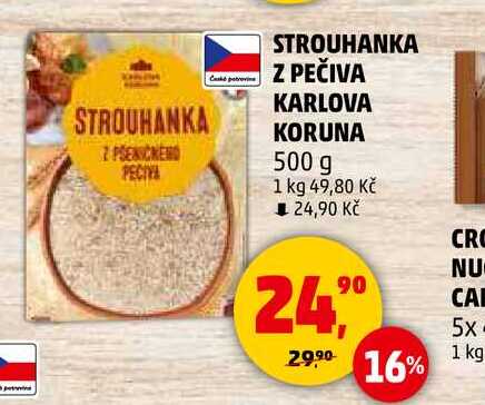 STROUHANKA Z PEČIVA KARLOVA KORUNA, 500 g 