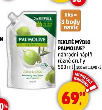 TEKUTÉ MÝDLO PALMOLIVE náhradní náplň různé druhy, 500 ml  