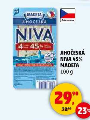 JIHOČESKÁ NIVA 45% MADETA, 100 g  