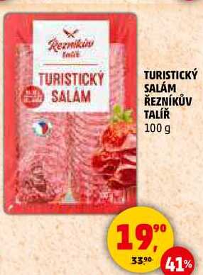 TURISTICKÝ SALÁM ŘEZNÍKŮV TALÍŘ, 100 g 