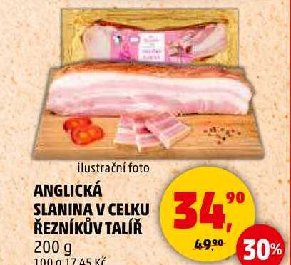 ANGLICKÁ SLANINA V CELKU ŘEZNÍKŮV TALÍŘ, 200 g  