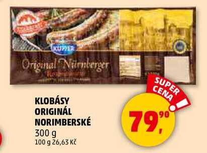 KLOBÁSY ORIGINÁL NORIMBERSKÉ, 300 g 