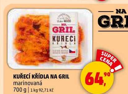 KUŘECÍ KŘÍDLA NA GRIL marinovaná, 700 g 
