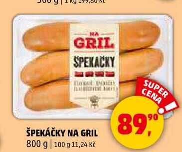 SPEKAČKY NA GRIL, 800 g 