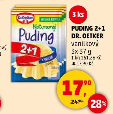 DR. OETKER pudink vanilkový, 3x 37 g 