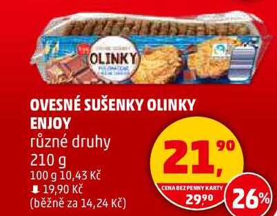 OVESNÉ SUŠENKY OLINKY ENJOY různé druhy, 210 g  