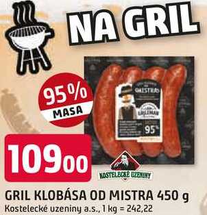 GRIL KLOBÁSA OD MISTRA 450 g 