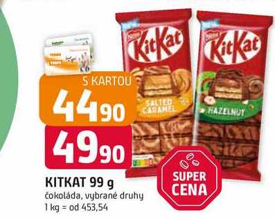 KITKAT 99 g čokoláda, vybrané druhy