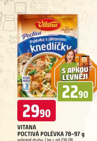 VITANA POCTIVÁ POLÉVKA 78-97 g
