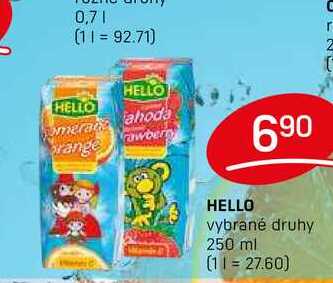 HELLO vybrané druhy 250 ml