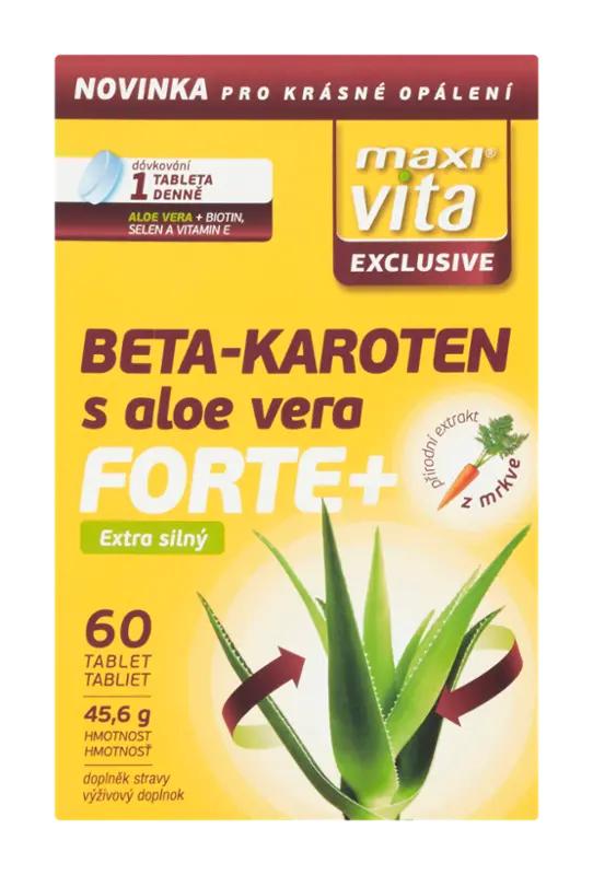 Maxi Vita Exclusive Beta-Karoten s aloe vera forte+, doplněk stravy, 60 ks
