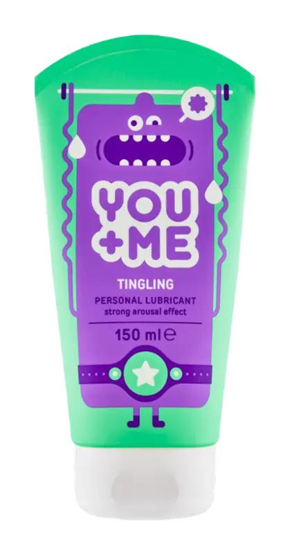YOU & ME Lubrikační gel se stimulujícím účinkem Tingling, 150 ml