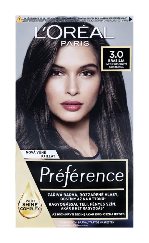L'Oréal Barva na vlasy Préférence 3.0 Brasilia světle kaštanová, 1 ks
