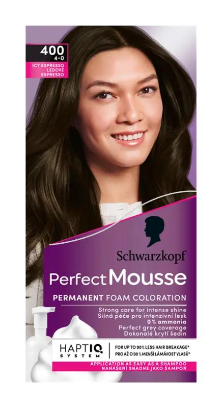 Schwarzkopf Barva na vlasy Perfect Mousse 400 (4-0) ledové espresso, 1 ks