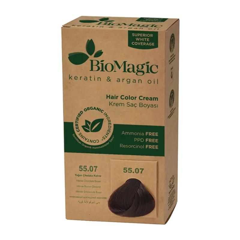 BioMagic Barva na vlasy Color Cream 55.07 Intense Chocolate Brown, 1 ks