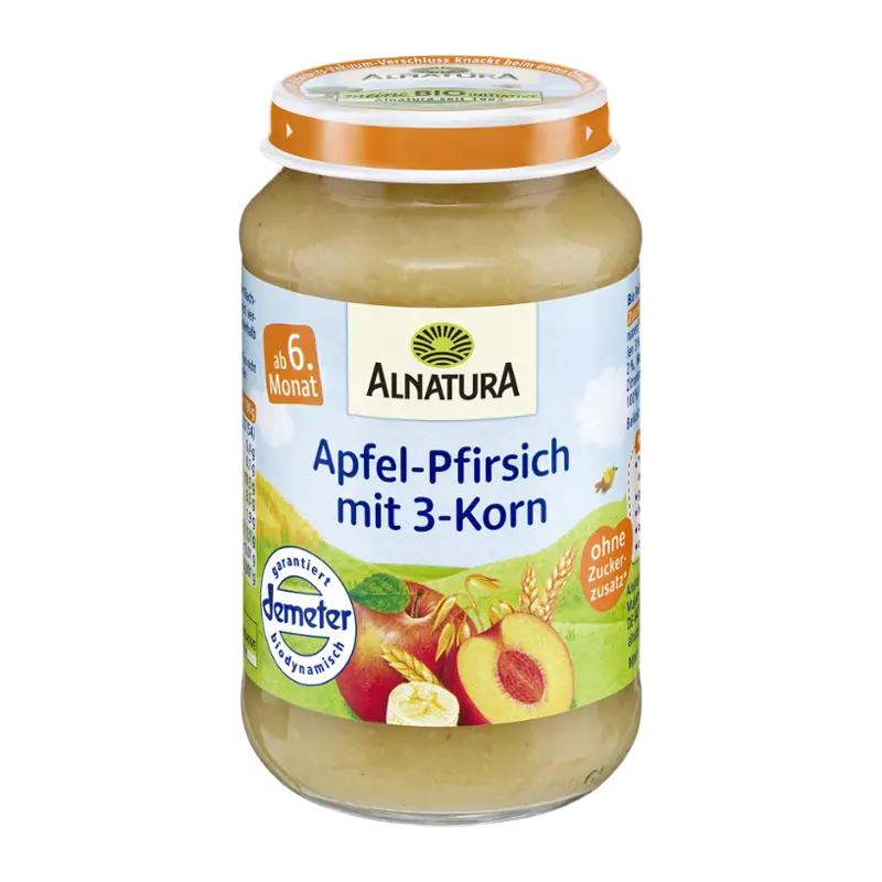 Alnatura BIO ovocný příkrm jablko a broskev, 190 g