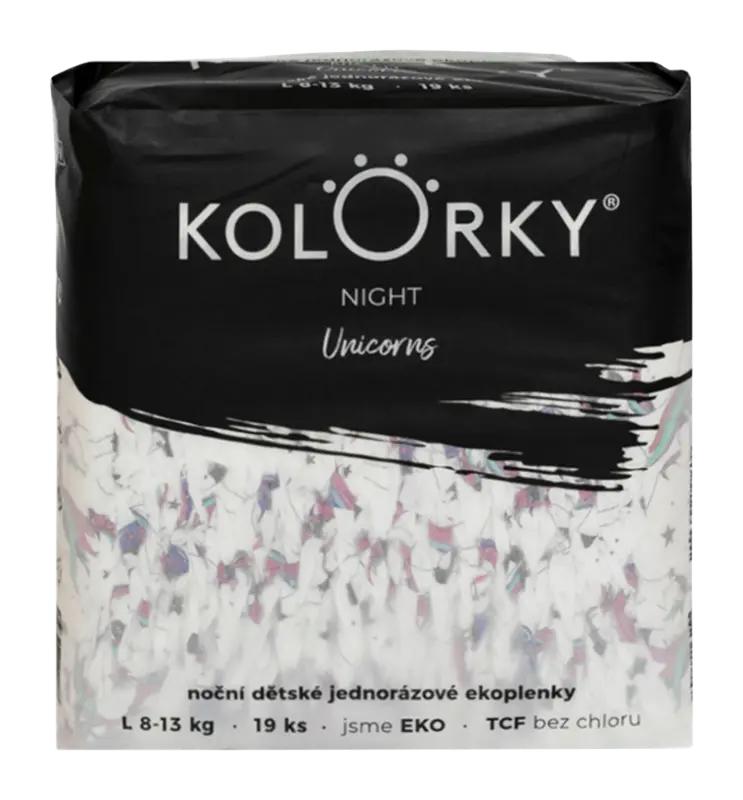 Kolorky Jednorázové plenky Night L 8–13 kg, 19 ks