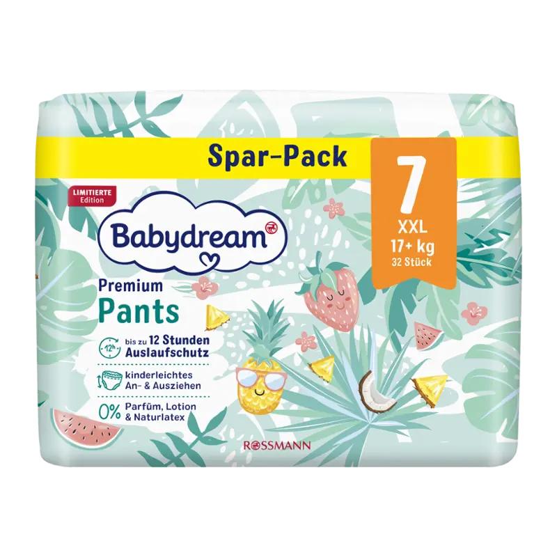 Babydream Plenkové kalhotky Premium Jumbo XXL 17+KG, vel. 7, 32 ks