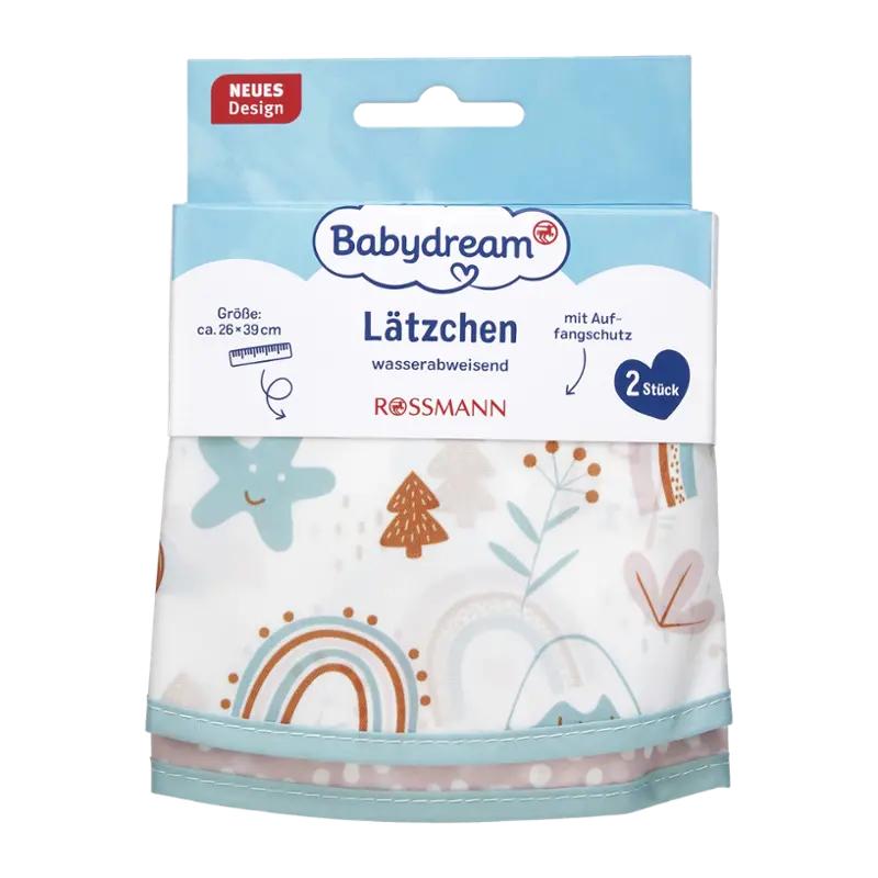 Babydream Omývatelný bryndák s kapsičkou, různé druhy, 2 ks