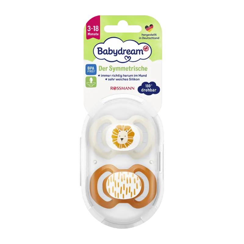 Babydream Silikonový dudlík symetrický bez kroužku, různé druhy, 2 ks