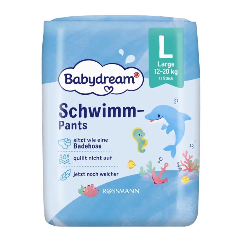 Babydream Plenkové kalhotky do vody 12 - 20 kg, vel. L, 12 ks