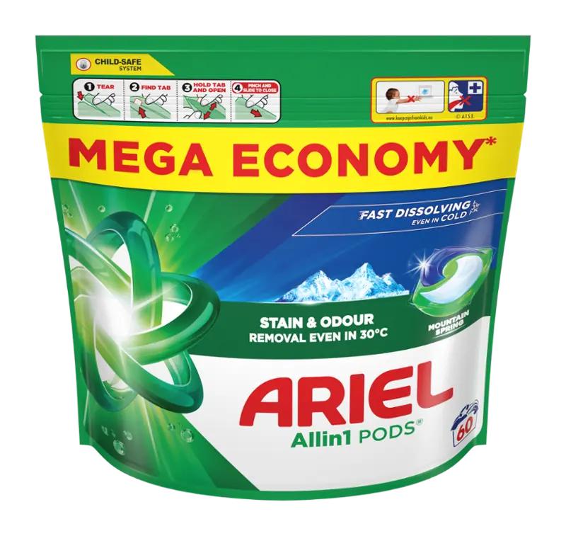 Ariel Prací kapsle All-in-1 PODS® Mountain Spring, 60 pd