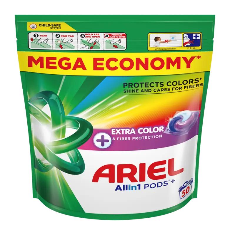 Ariel Prací kapsle All-in-1 PODS+ Extra Color And Fiber Protection, 50 pd