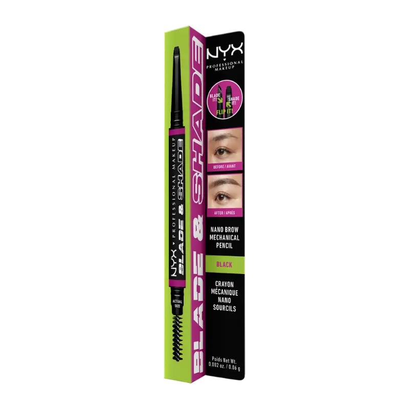 NYX Professional Makeup Tužka na obočí Blade & Shade 12 Black, 1 ks