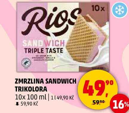 ZMRZLINA SANDWICH TRIKOLORA, 10x 100 ml 