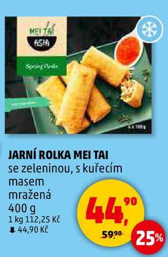 JARNÍ ROLKA MEI TAI se zeleninou, s kuřecím masem mražená, 400 g  
