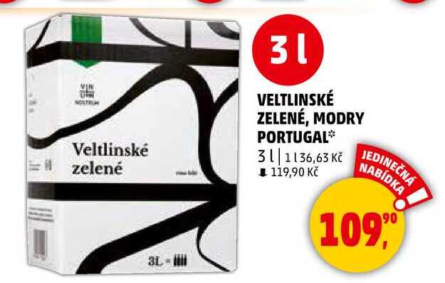 VELTLINSKÉ ZELENÉ, 3 l 