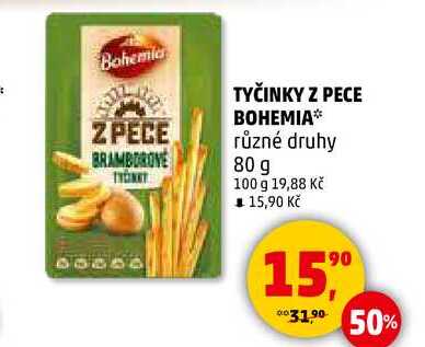 TYČINKY Z PECE BOHEMIA různé druhy, 80 g  