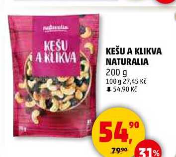 KEŠU A KLIKVA NATURALIA, 200 g 