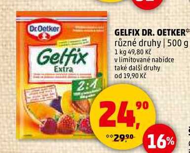 Dr. Oetker Gelfix Extra 2:1 na přípravu ovocných džemů a marmelád, 500 g