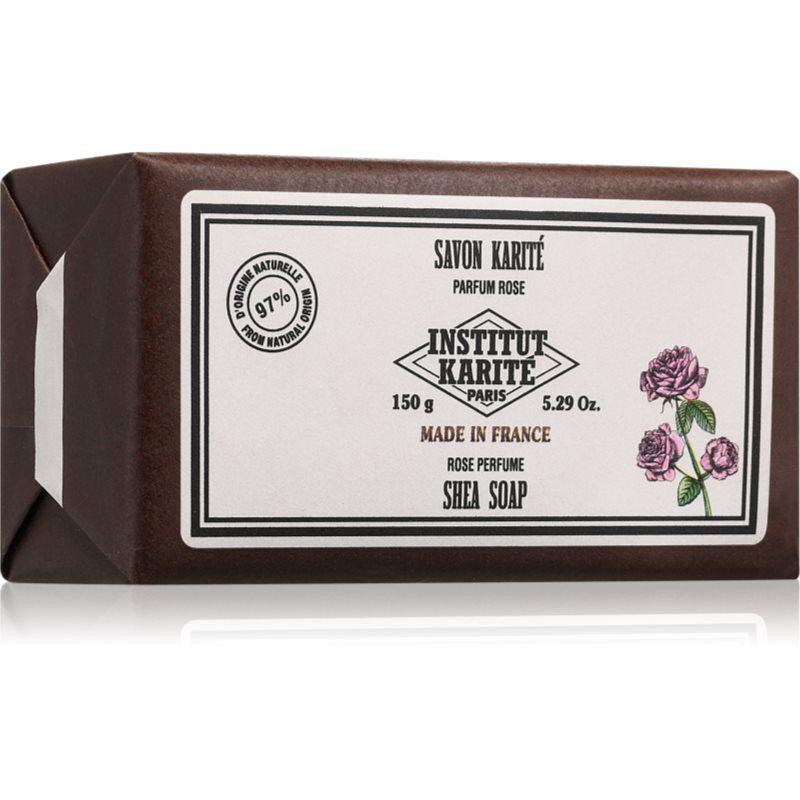 Institut Karité Paris Rose Shea Soap tuhé mýdlo s bambuckým máslem 150 g