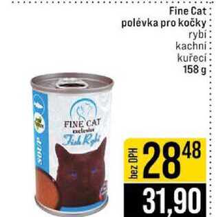 Fine Cat polévka pro kočky rybí kachni kuřecí 158 g 
