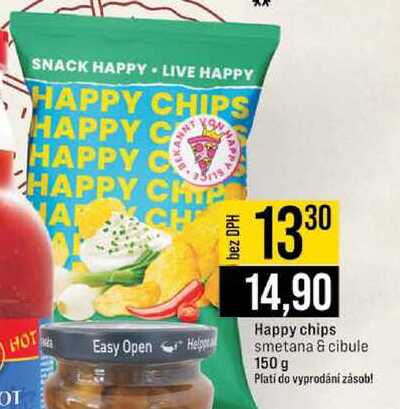 Happy chips smetana & cibule 150 g