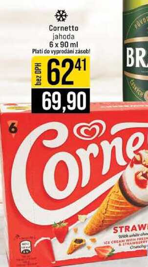 Cornetto jahoda 6 x 90 ml 