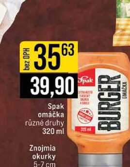 Spak omáčka různé druhy 320 ml 