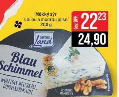 Měkký sýr s bilou a modrou plísní 200 g